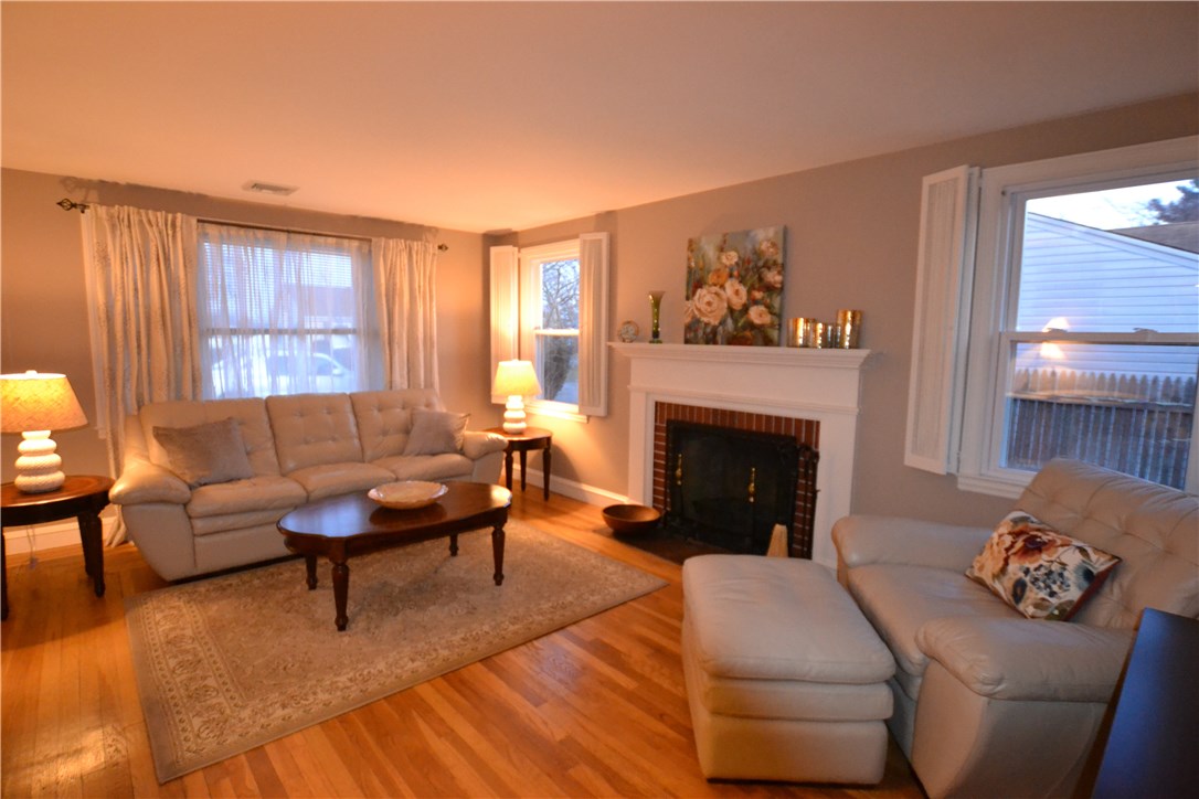 11 Fielding Road Cranston, RI 02910 - Photo 8 of 32 Fireplaced Living Room with Sparkling Hardwood Floors