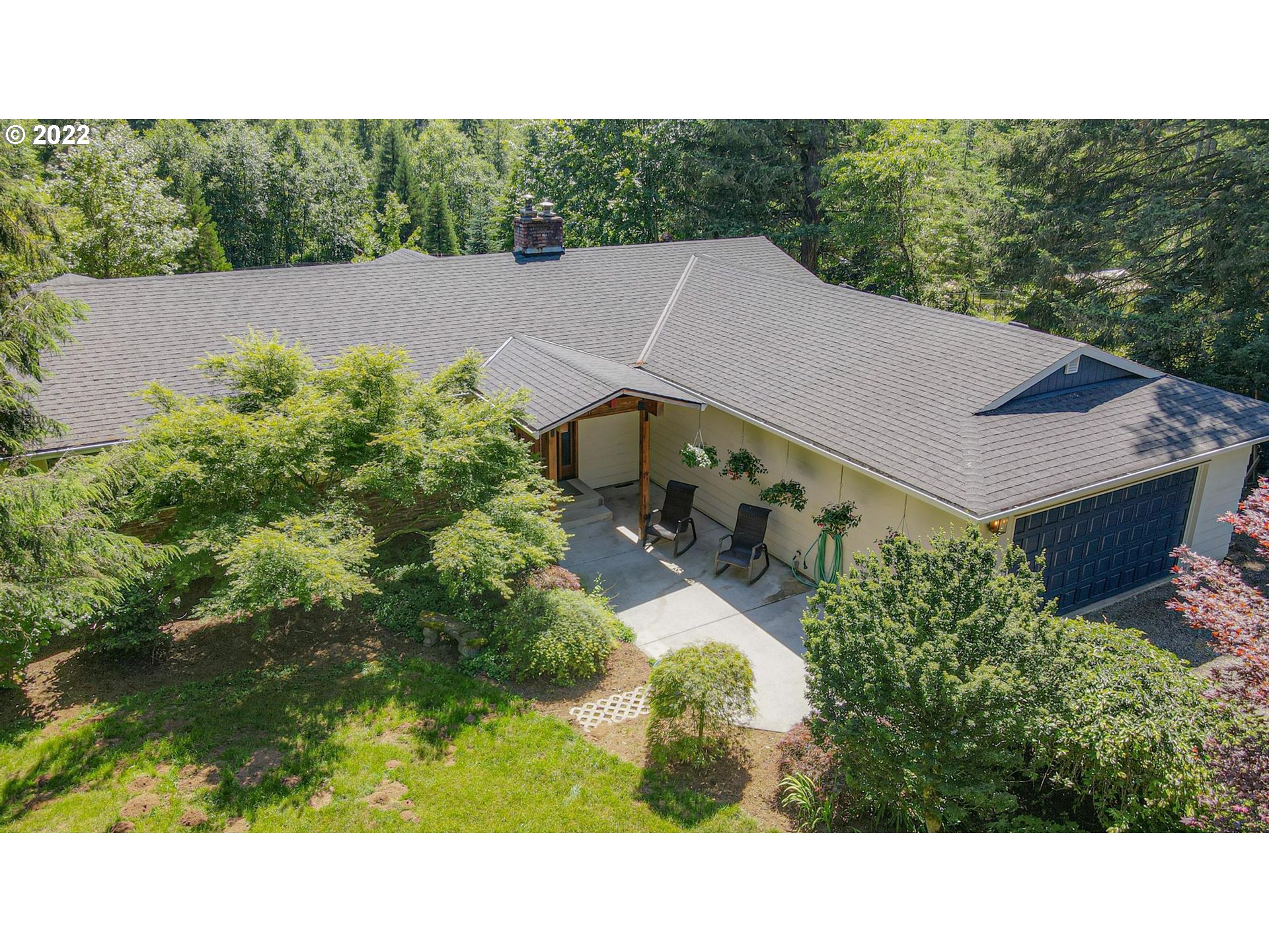 a aerial view of a house