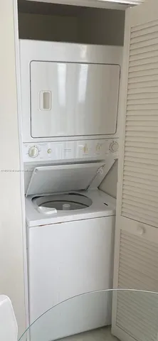 a close view of washer and dryer