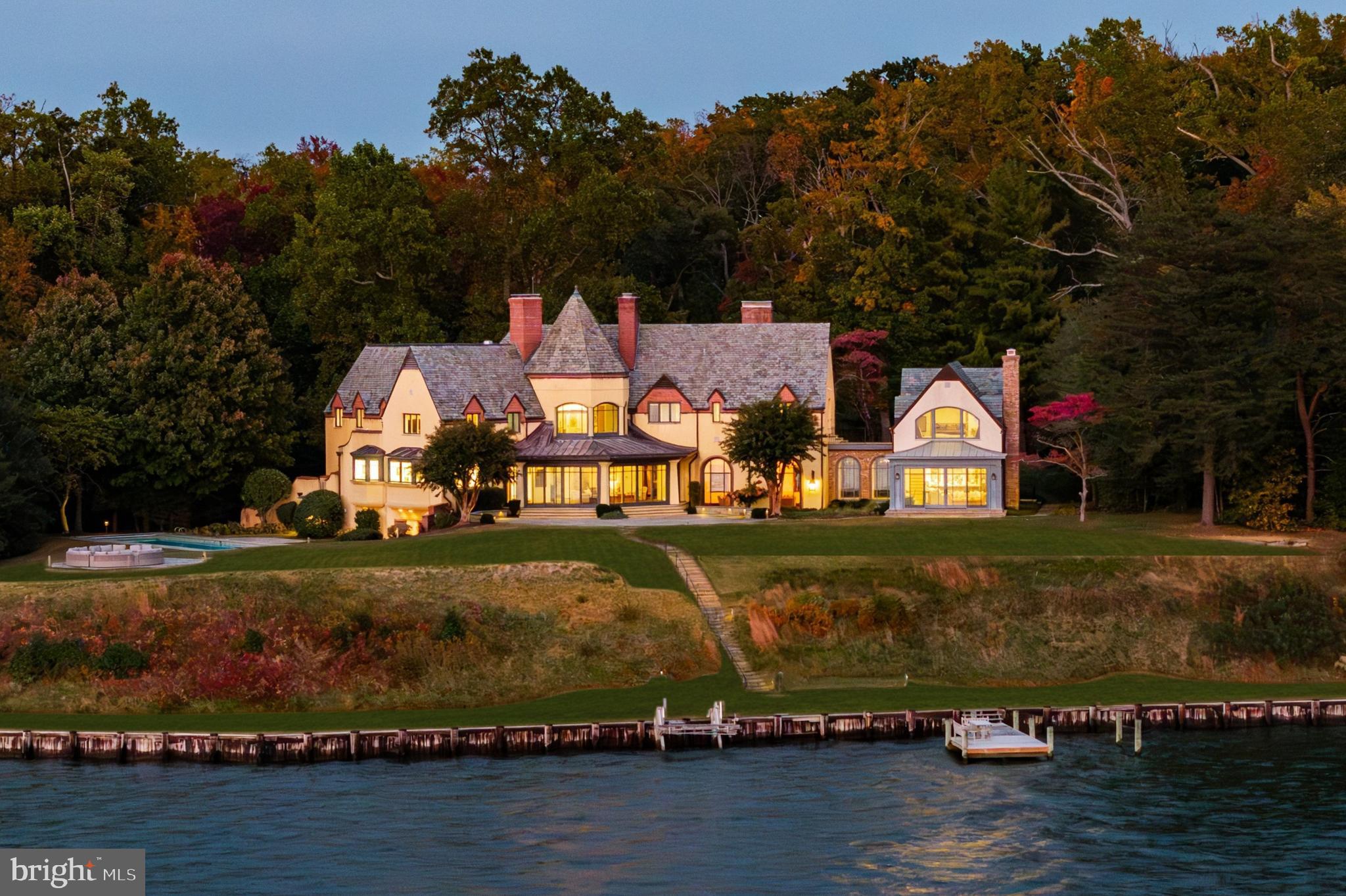 622 Magothy Road Gibson Island, MD 21056 - Photo 49 of 50 Twilight exterior elevation