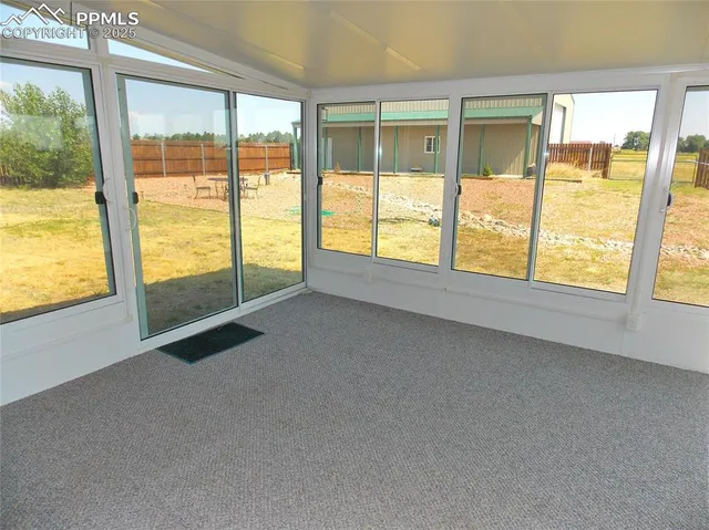 a view of swimming pool with an ocean view
