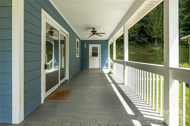a view of a house with a porch