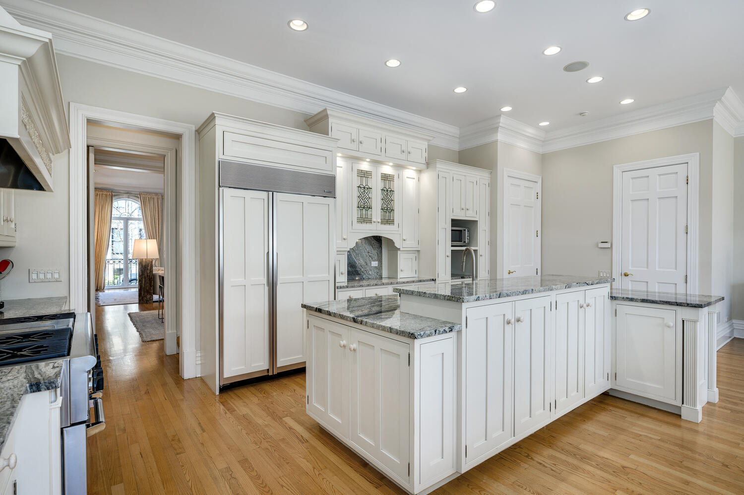 1833 North Howe Street Chicago, IL 60614 - Photo 12 of 41 a kitchen with stainless steel appliances granite countertop a lot of counter space and wooden floors