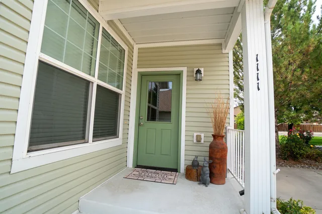 a view of a door front of a house