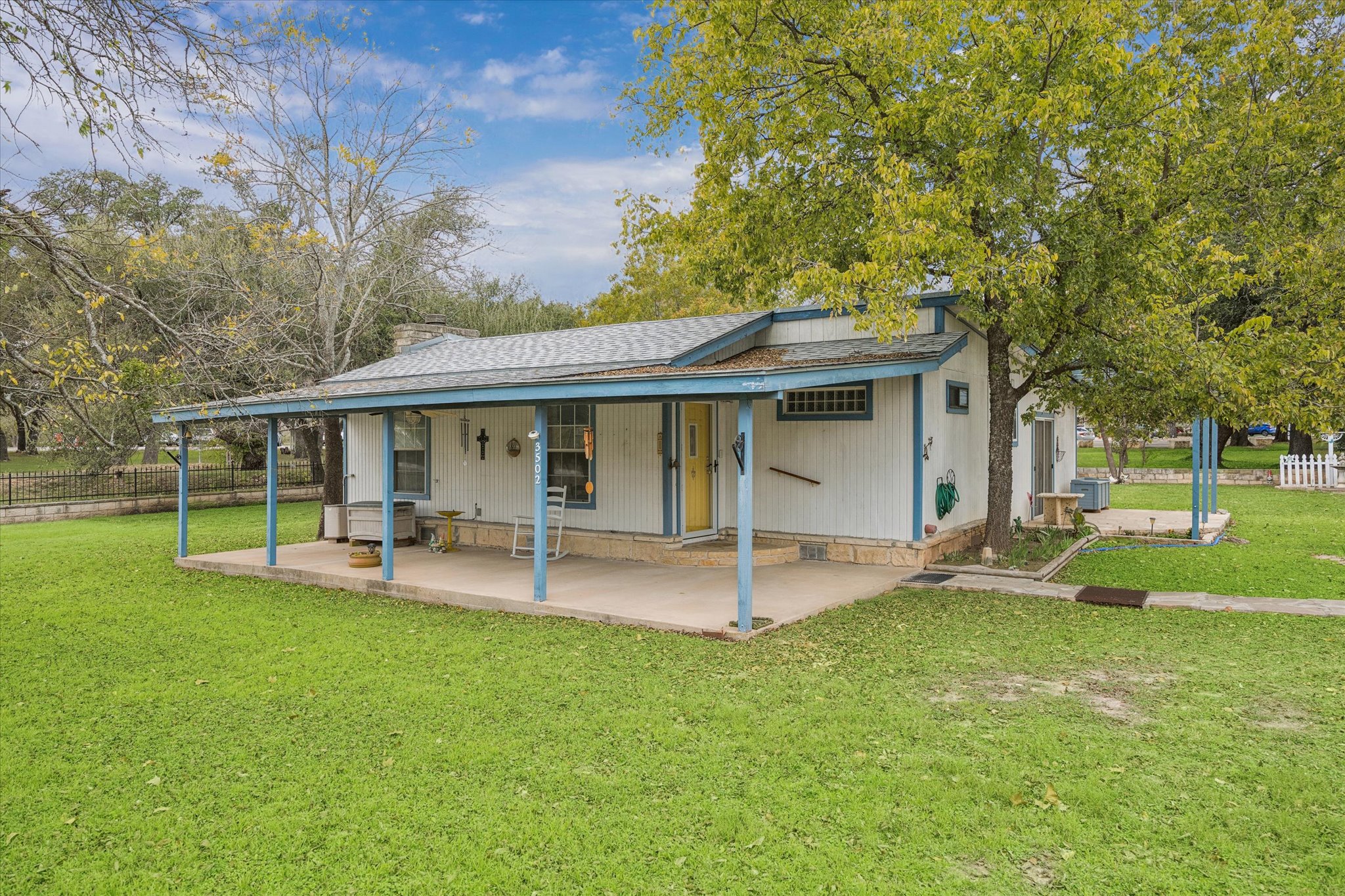 3502 1869th Ranch Liberty Hill, TX 78642 - Photo 6 of 18 Back of house with a porch