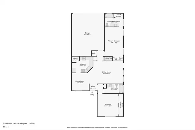 $1,750 | 1221 Wheatfield Drive, Mesquite, TX 75149