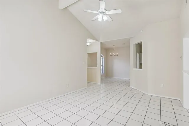 en empty room with windows