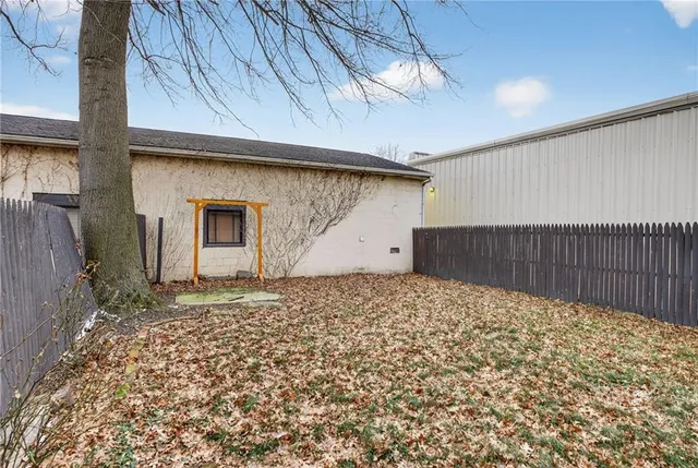 a backyard of a house