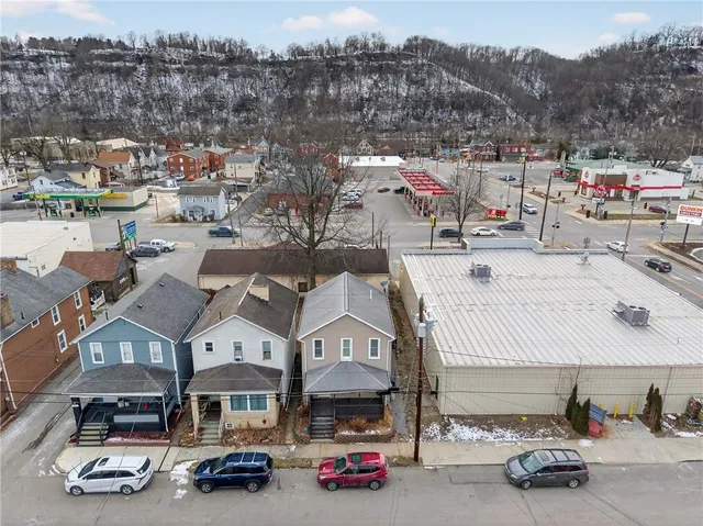 a car parked in front of a house