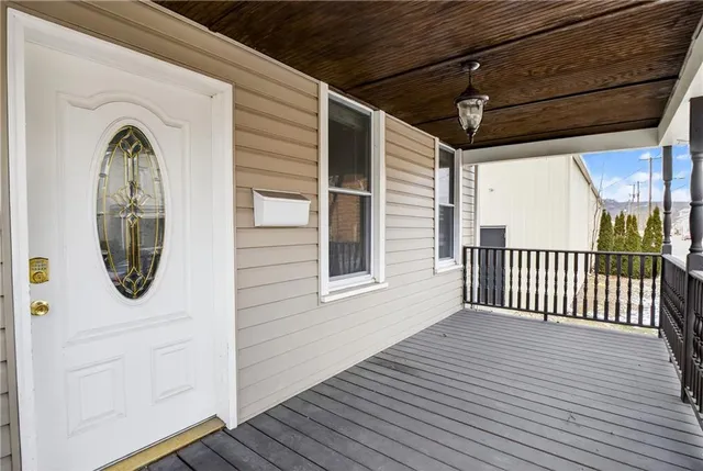 a view of a door of the house