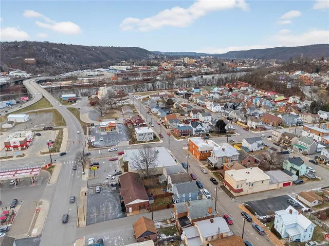 an aerial view of a city