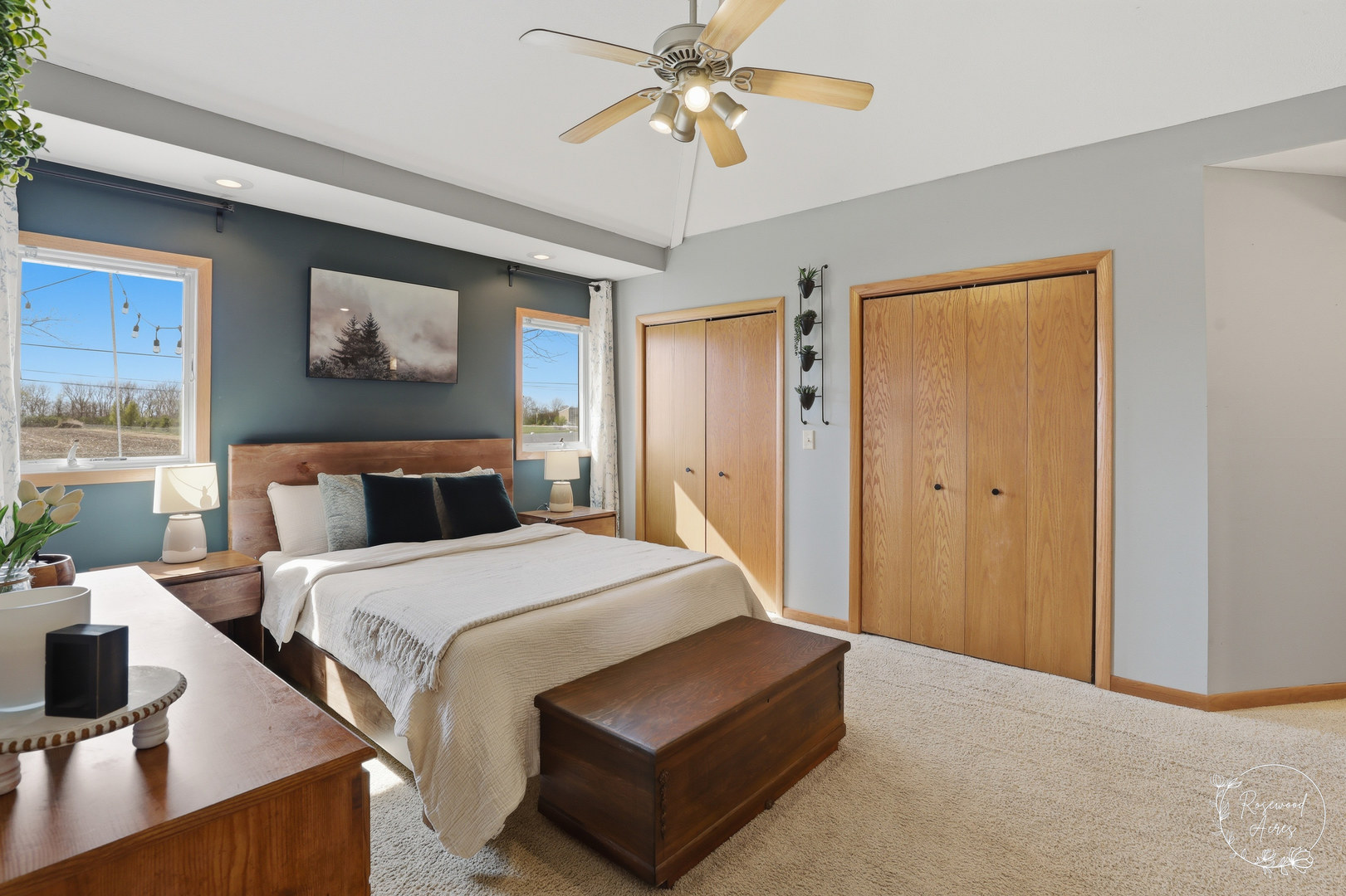 175 North Elm Street Herscher, IL 60941 - Photo 11 of 22 a spacious bedroom with a bed and a chandelier