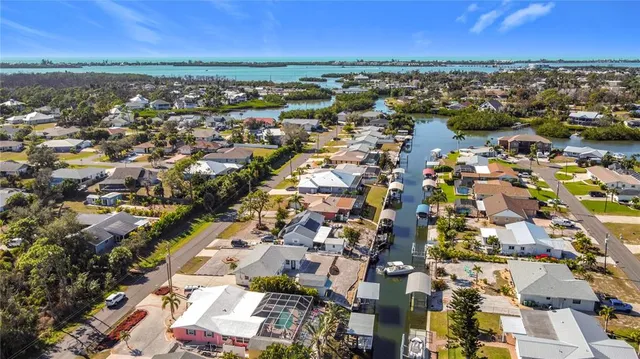 an aerial view of residential building with parking space