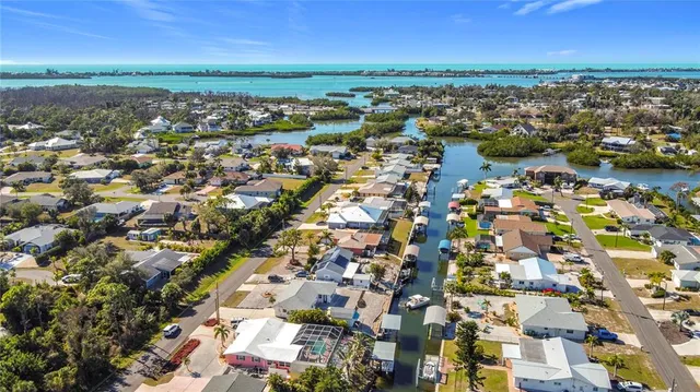 an aerial view of a city