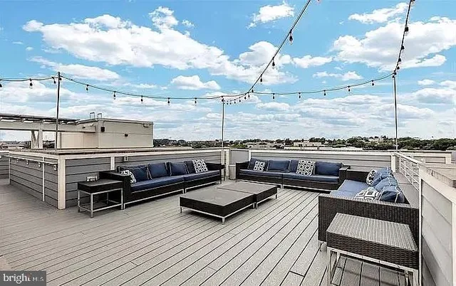 a outdoor space with lots of appliances