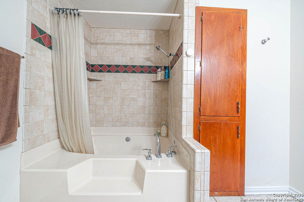 10544 Macaway Road Adkins, TX 78101 - Photo 36 of 40 a bathroom with a bathtub and a shower