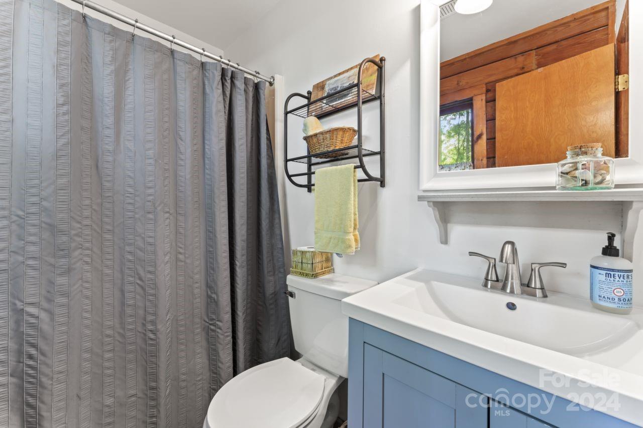 2440 Sloop Road Mount Ulla, NC 28125 - Photo 30 of 48 a bathroom with a sink a toilet and a mirror