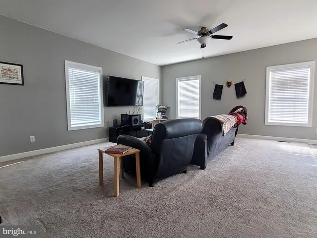 a living room with furniture window and flat screen tv