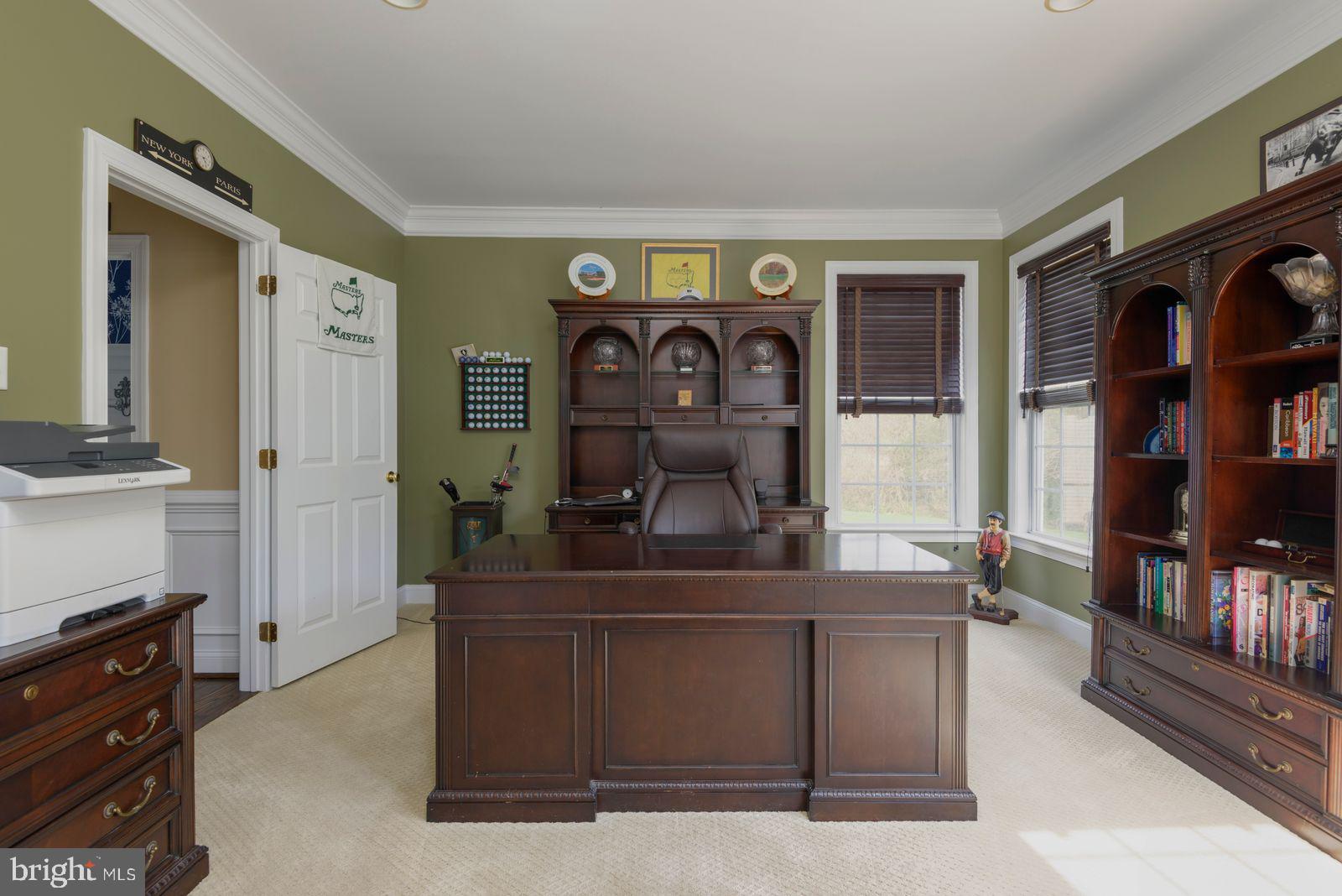 882 Shavertown Road Garnet Valley, PA 19060 - Photo 8 of 33 Elegant home office with rich wood tones.