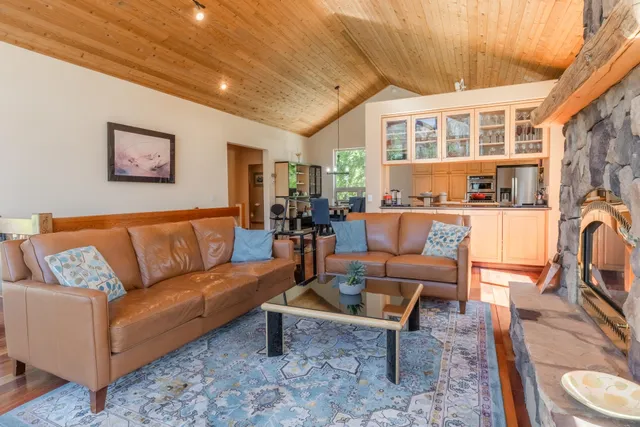 a view of living room filled with furniture and a potted plant