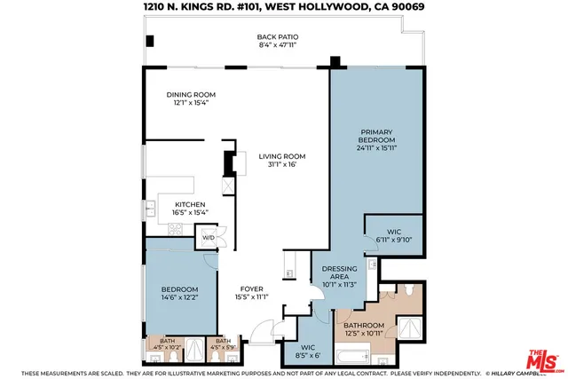 $6,250 | 1210 North Kings Road, Unit 101, West Hollywood, CA 90069