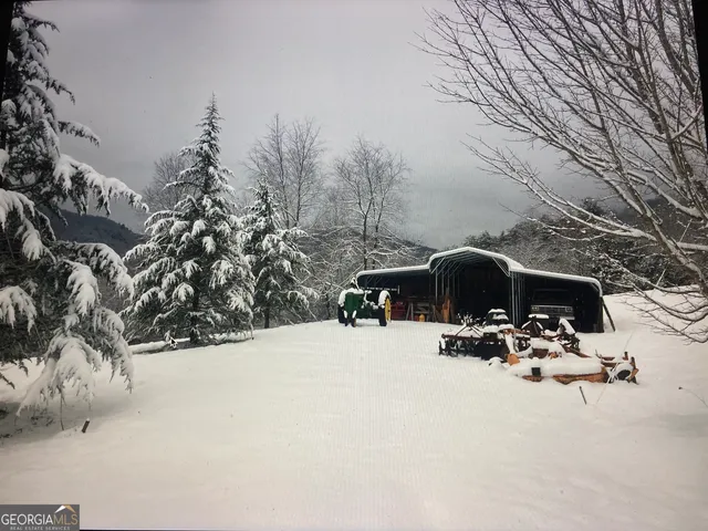 a view of a terrace with a bench