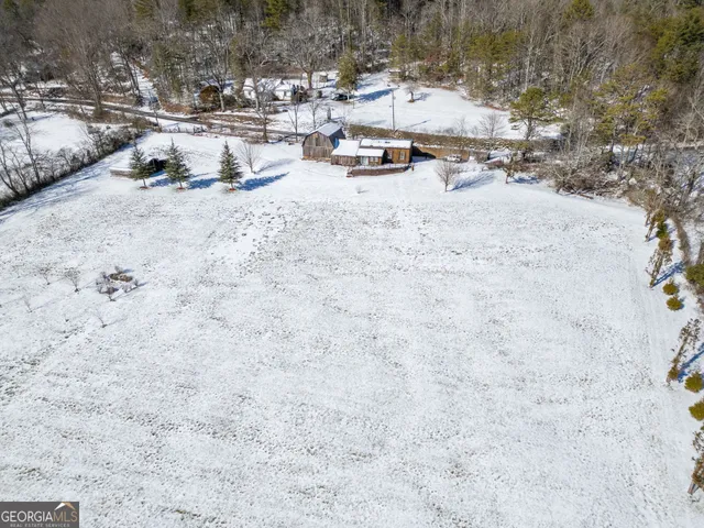 a view of a grassy area with an ocean