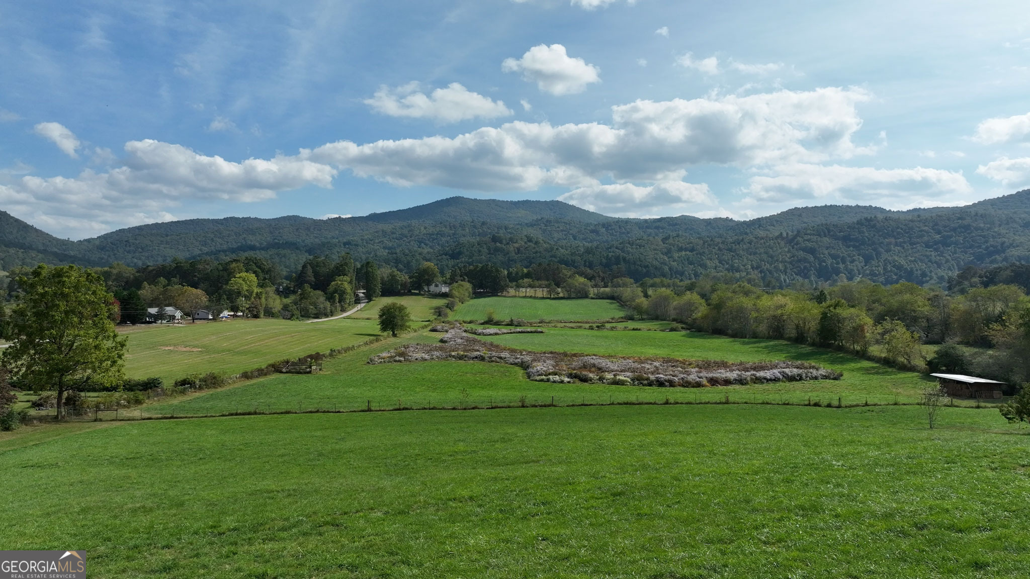 5192 Wolffork Road Rabun Gap, GA 30568 - Photo 55 of 63 a view of a grassy field with mountains in the background
