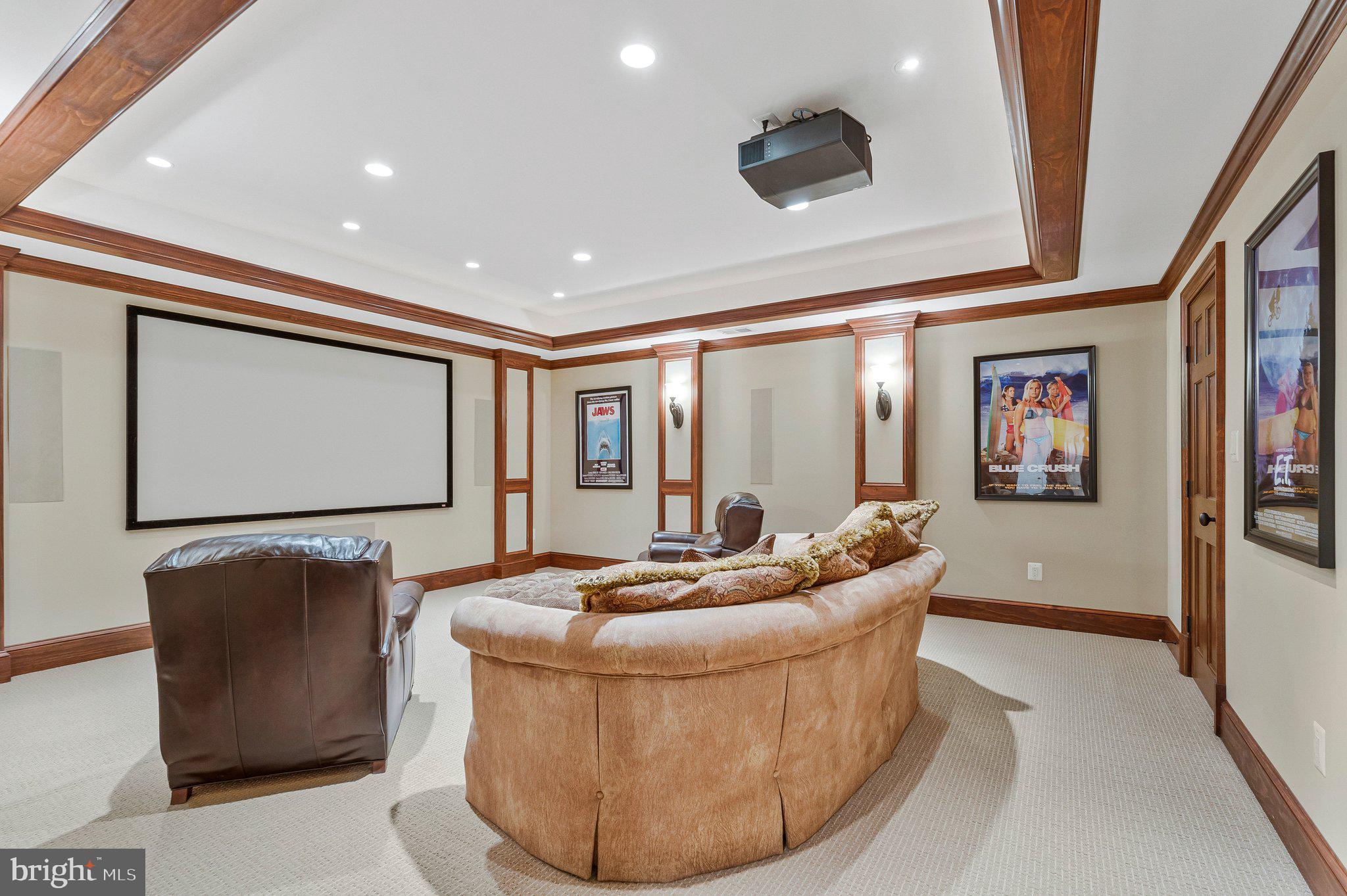 6807 Wemberly Way McLean, VA 22101 - Photo 56 of 82 Media Room with 4K Projector
