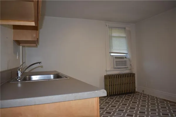 a room with a sink
