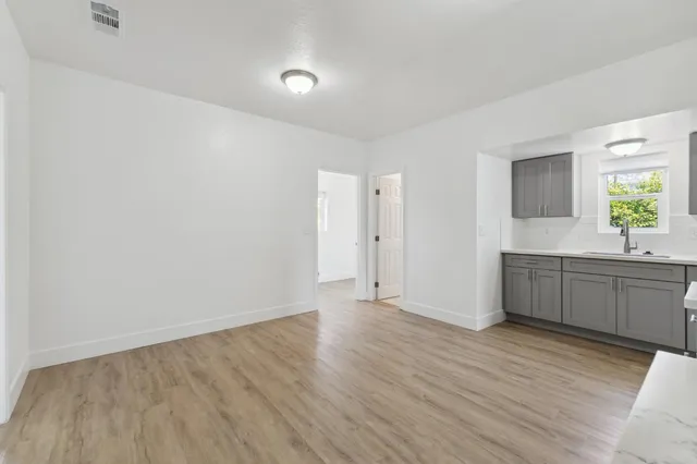 an empty room with a window