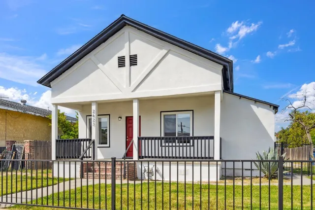 a front view of a house