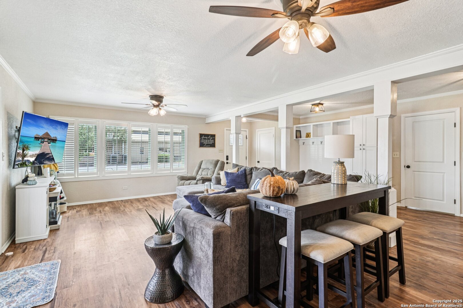 100 North Carroll Street Poth, TX 78147 - Photo 14 of 58 a view of a dining room with furniture window and wooden floor