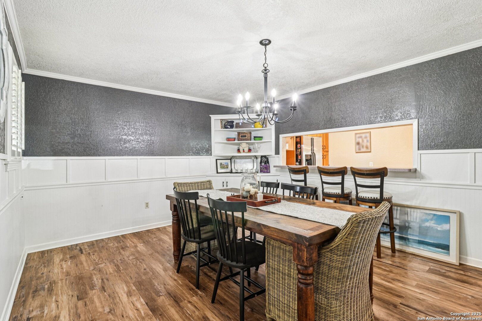 100 North Carroll Street Poth, TX 78147 - Photo 19 of 58 a view of a dining room with furniture and wooden floor