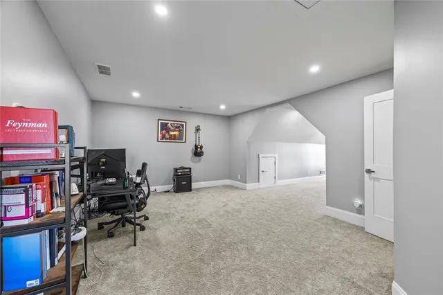 a room with furniture and a chandelier