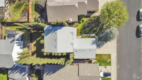 an aerial view of a city with lots of residential buildings