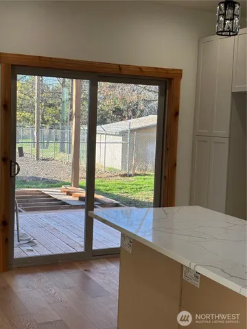 a house view with a backyard space