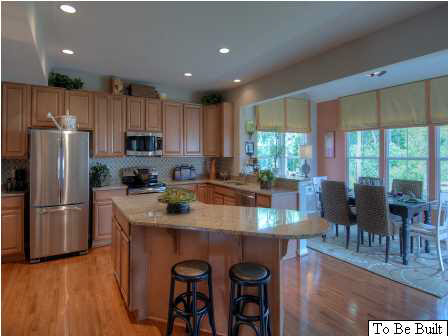 5530 Summerdean Road Crozet, VA 22932 - Photo 4 of 17 a kitchen with stainless steel appliances granite countertop a stove a refrigerator a sink dishwasher a dining table and chairs with wooden floor