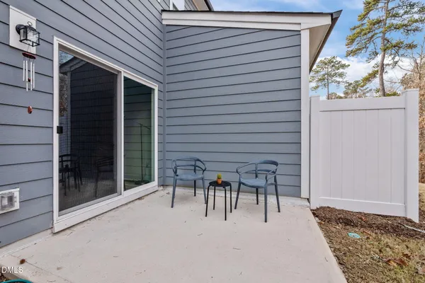 a view of outdoor seating space