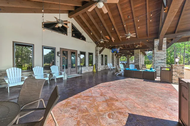 a view of a volley ball court