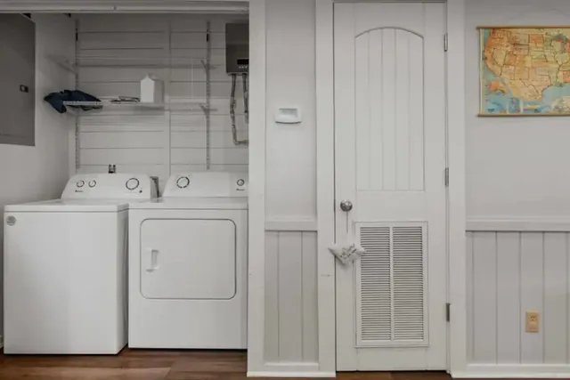 a view of car parked in garage