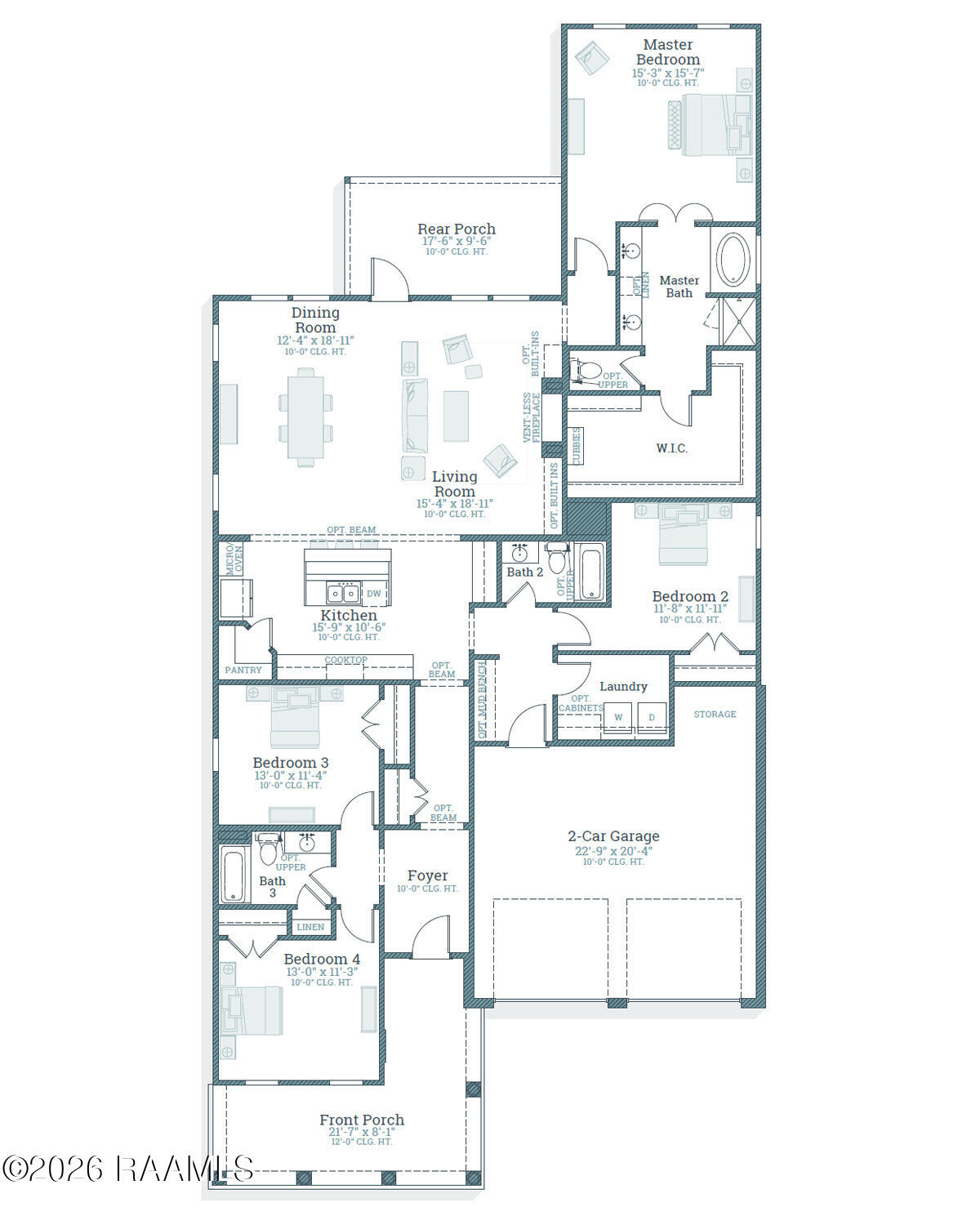 106 Breakers Way Scott, LA 70583 - Photo 28 of 28 Huron - Floorplan_6.6.23