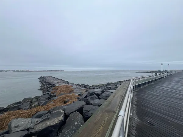 a view of beach and ocean