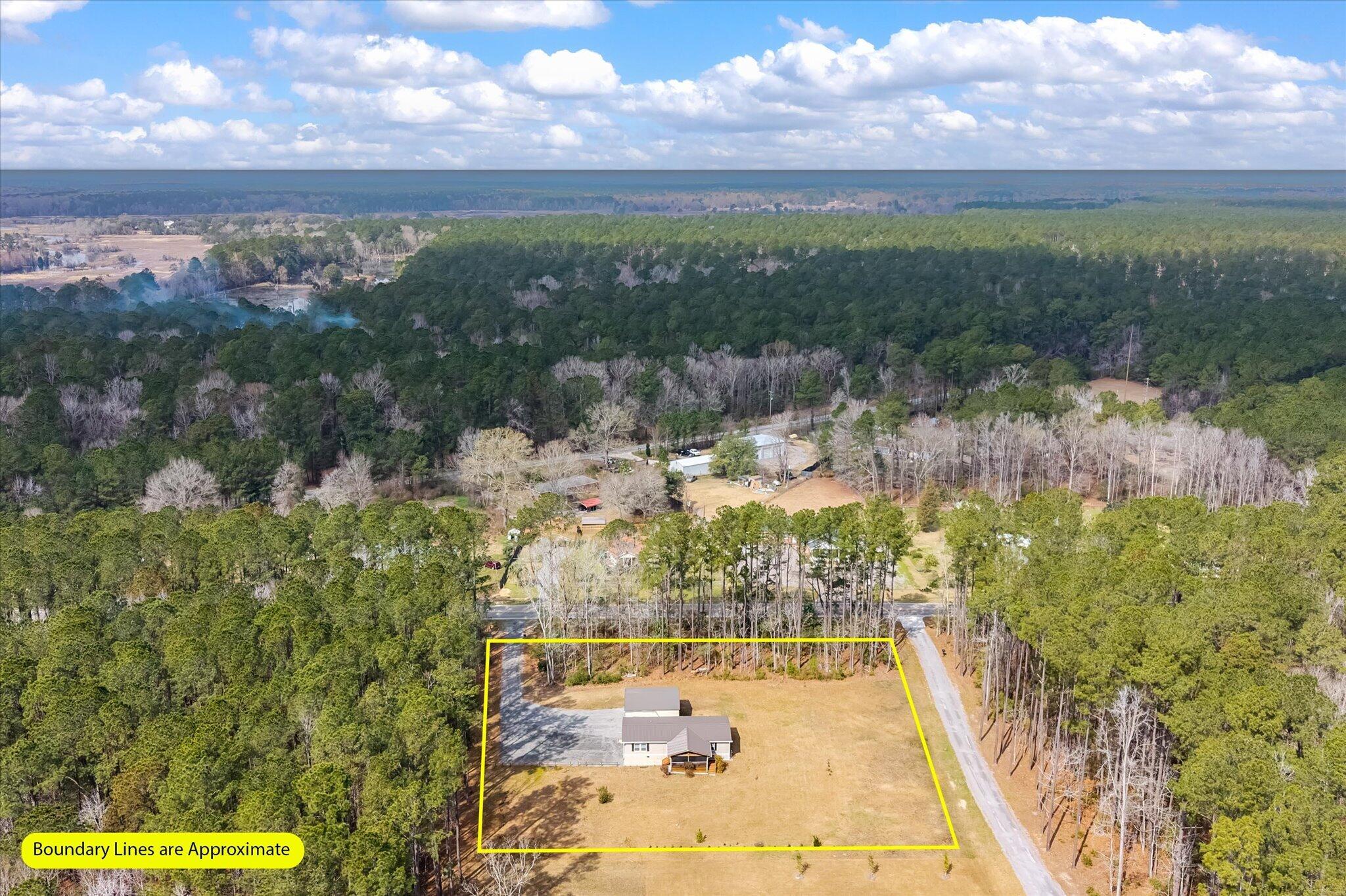 4822 Highway 41 Huger, SC 29450 - Photo 28 of 31 Aerial View with Approximate Lot Lines