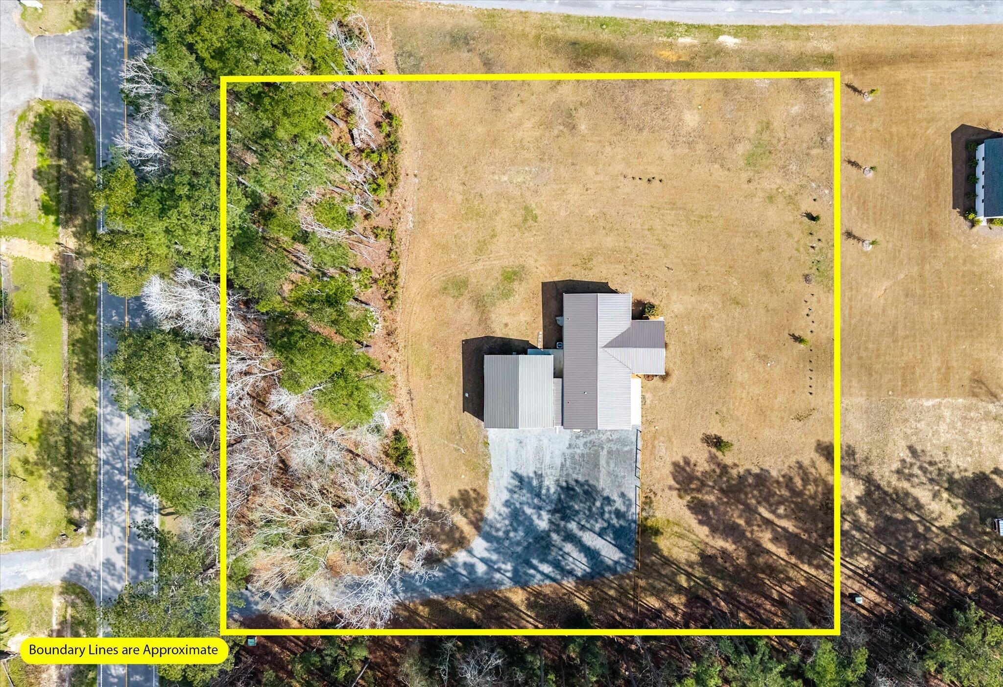 4822 Highway 41 Huger, SC 29450 - Photo 30 of 31 Aerial View with Approximate Lot Lines
