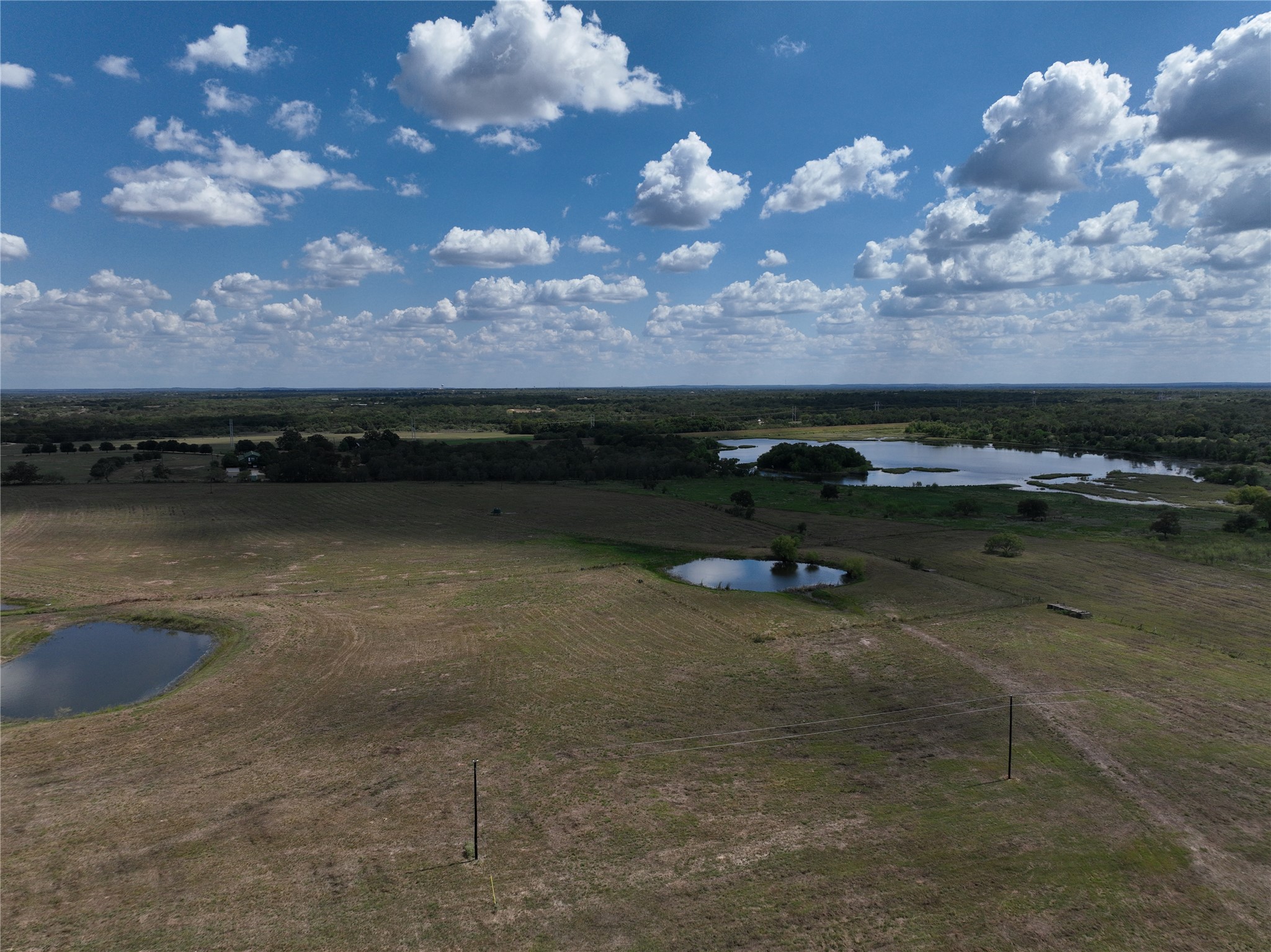 Drone / aerial view of a large body of water