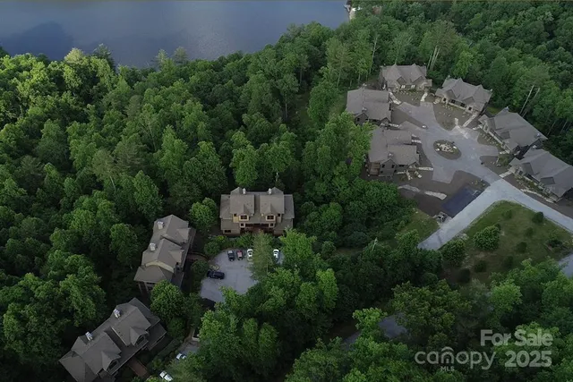 an aerial view of multiple house