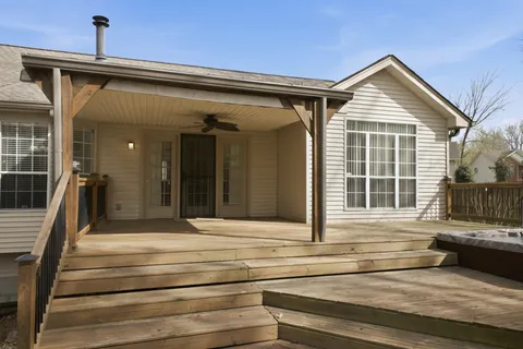 a view of a entryway door front of house