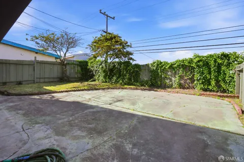 a backyard of a house