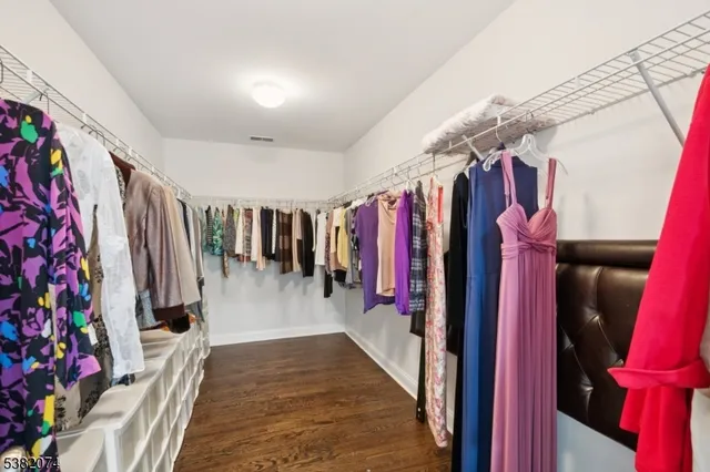 a view of a walk in closet